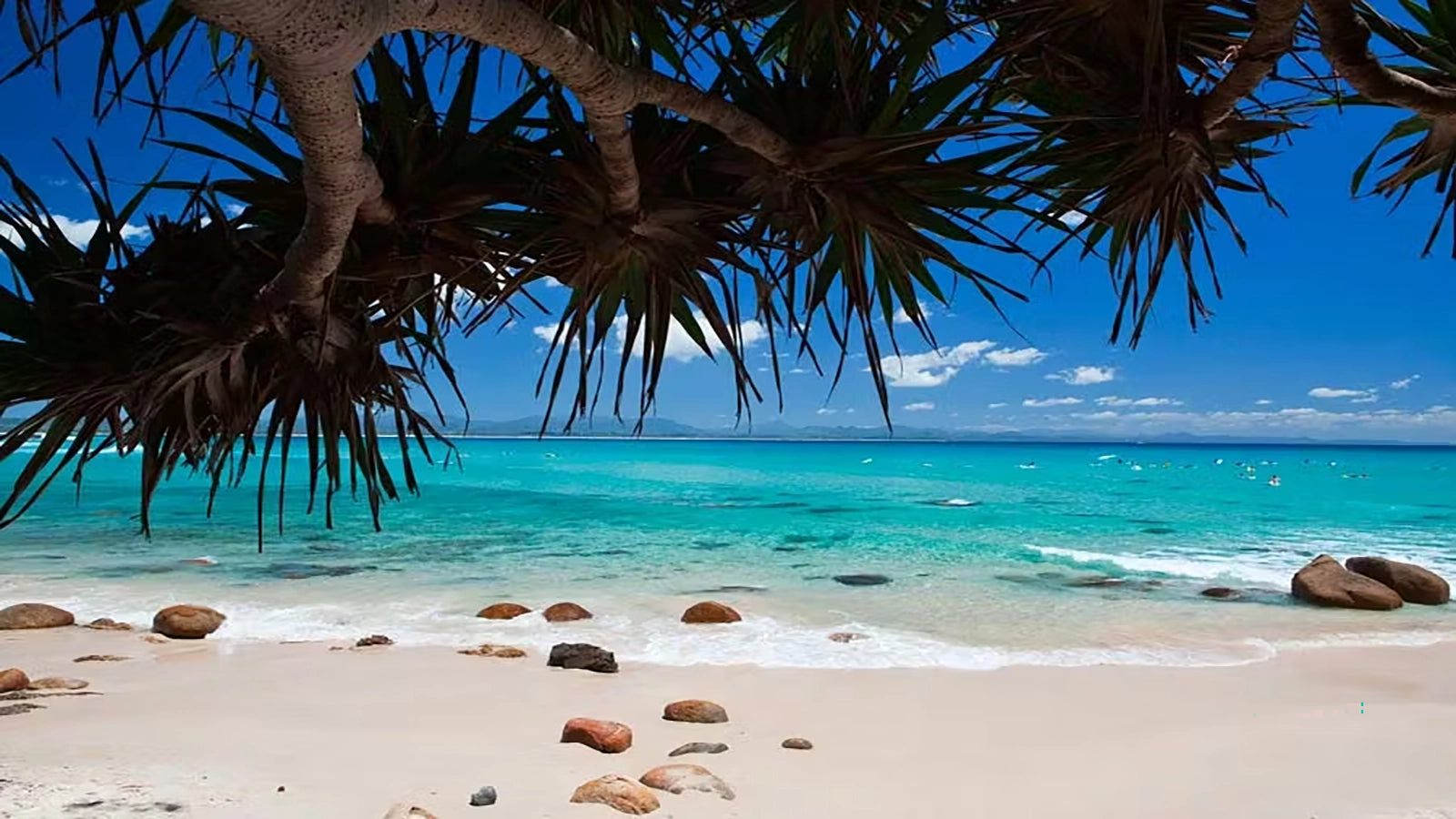 Byron Bay beach with golden sand and clear blue water, one of the stunning Australian destinations explored in True Blue Pen Pals letters for kids