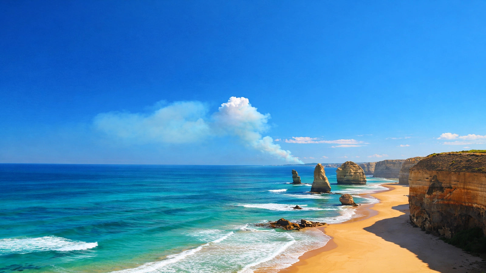 The Twelve Apostles rock formations along Victoria's Great Ocean Road, a breathtaking Australian landmark featured in True Blue Pen Pals adventure letters